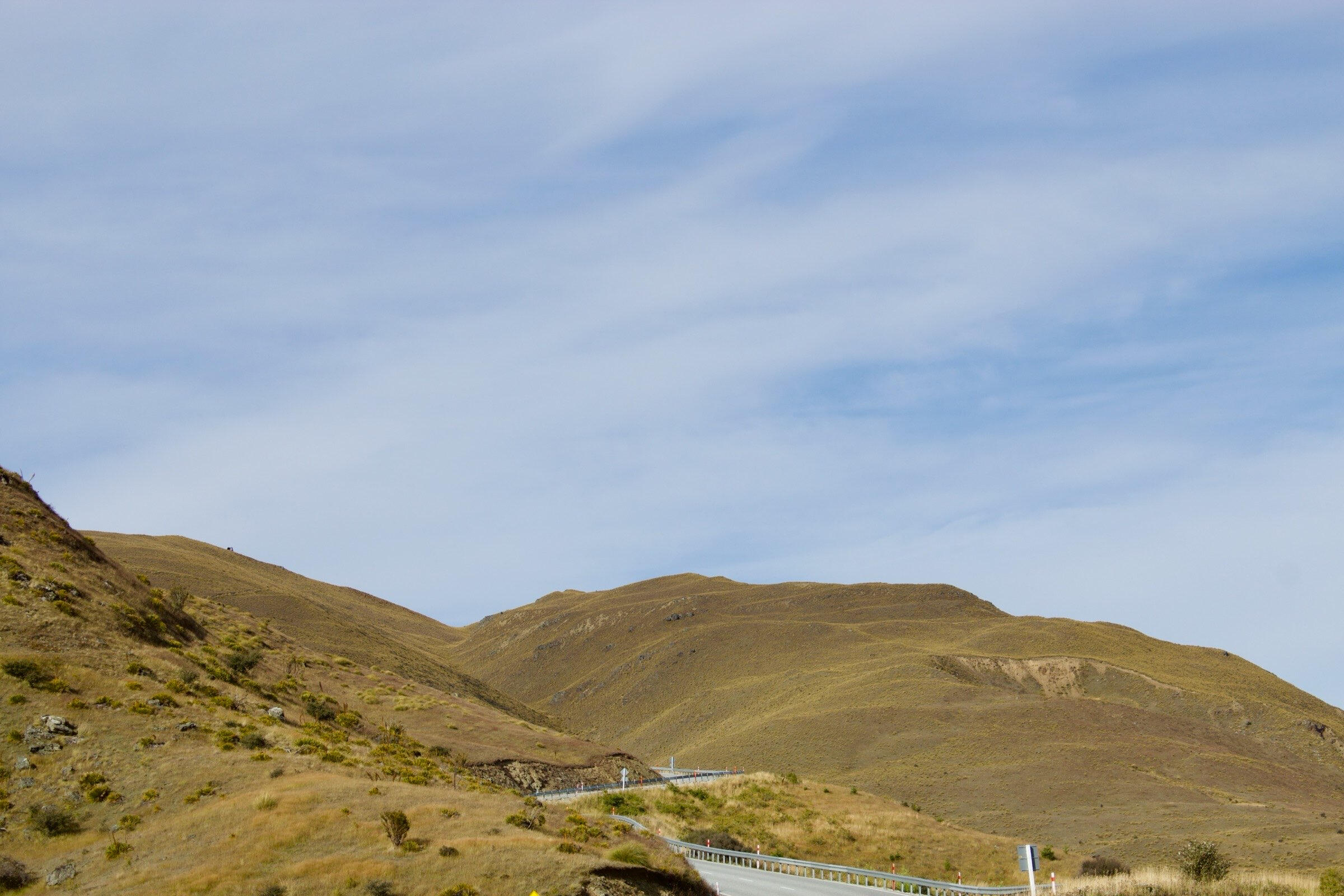 The winding road through Crown Range