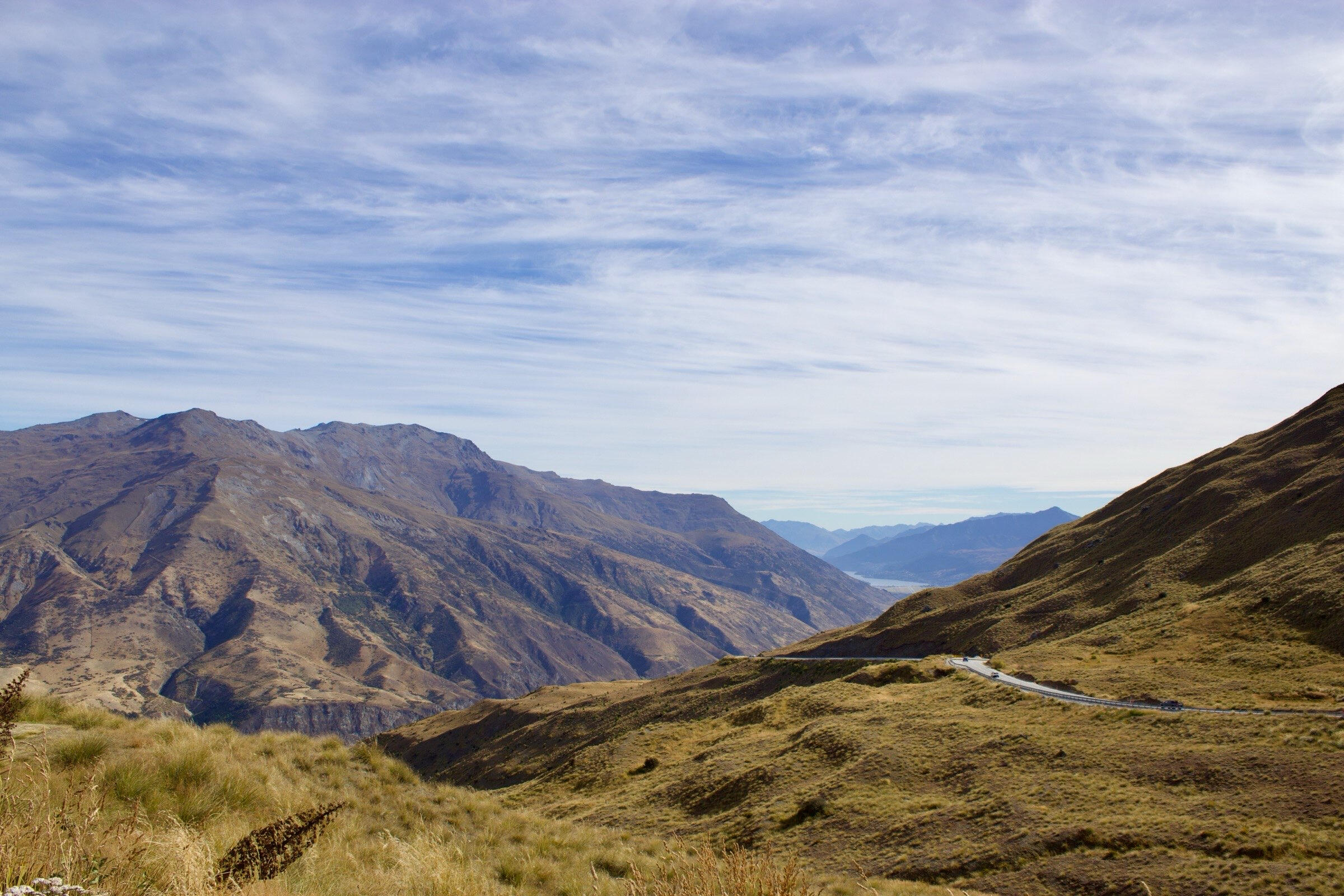 Crown range road near Queenstown