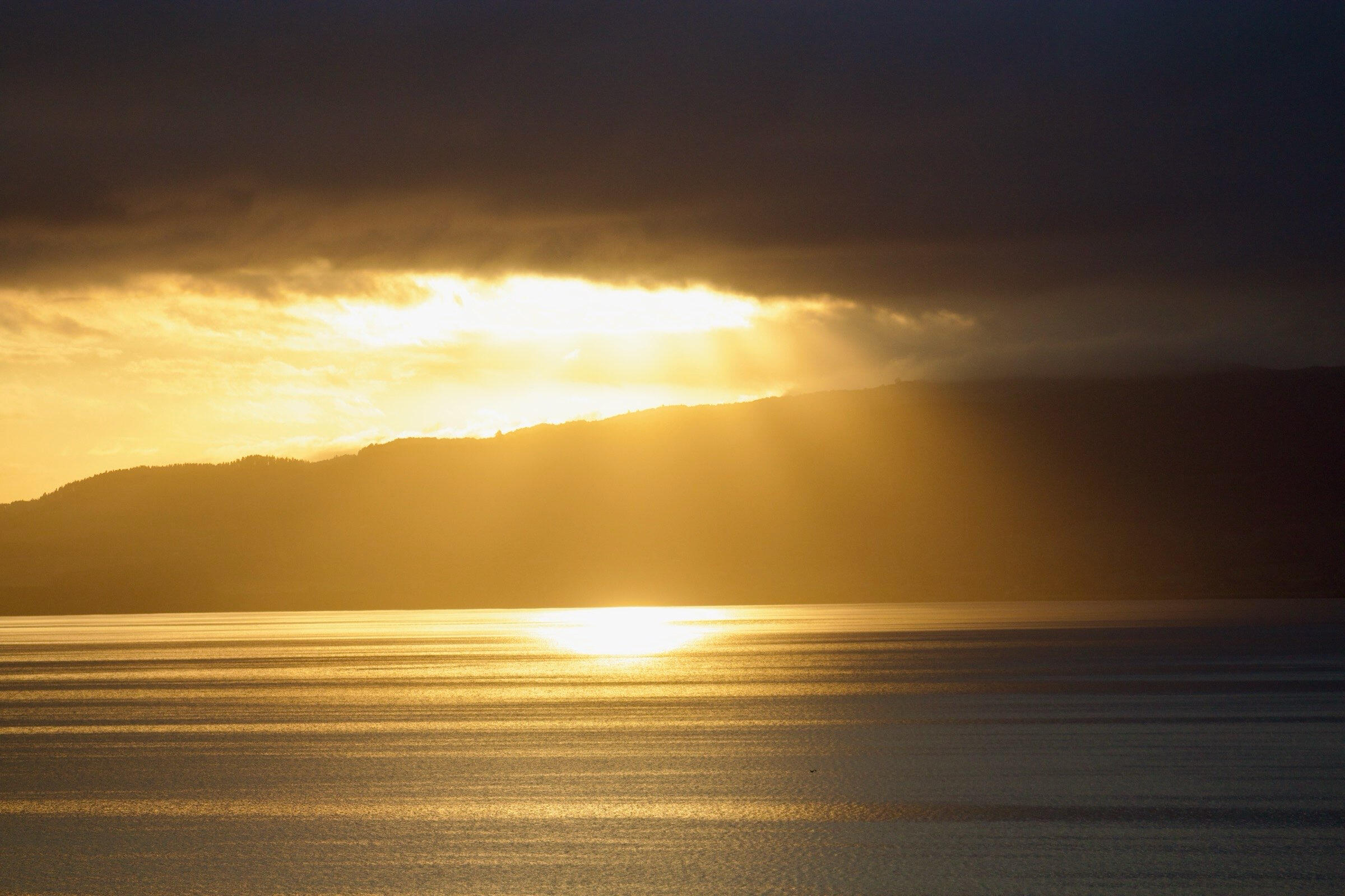 Lake Rotorua at sunset