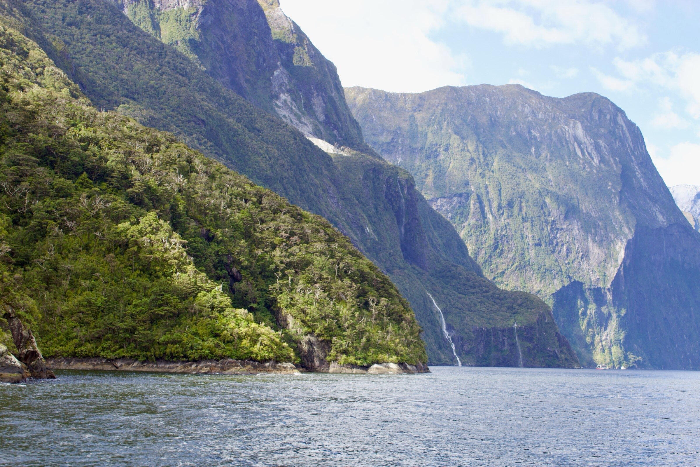 The waterfalls of Milford Sound